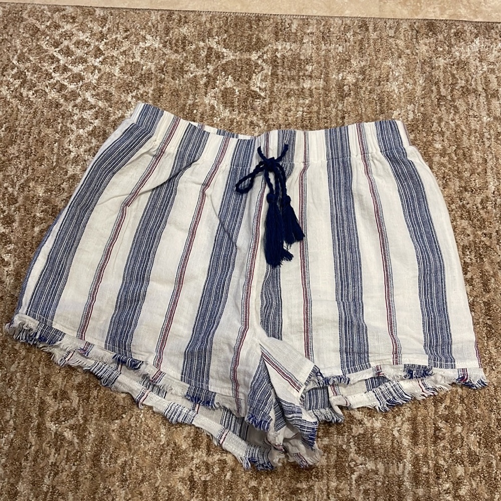 Lulus Striped Drawstring Cotton Shorts